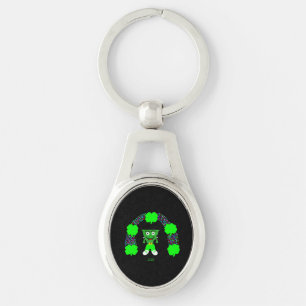 St. Patrick's FrankenCheese Oval Keychain