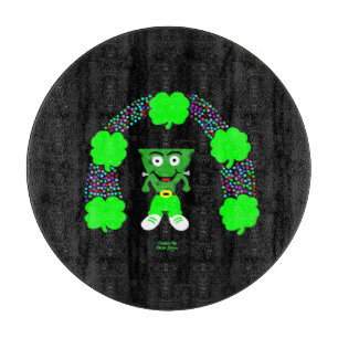 St.  Patrick's FrankenCheese Round Cutting Board