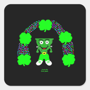 St. Patrick's FrankenCheese Square Sticker