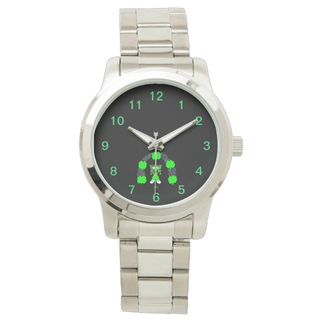 St.  Patrick's FrankenCheese Unisex Silver Watch (Front)
