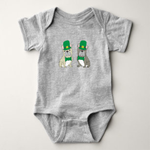 St. Patricks French Bulldogs Baby Bodysuit