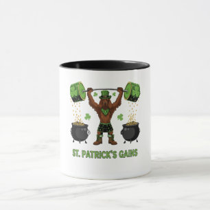 St. Patrick's Gains Funny Weightlifting Irish Sett Mug