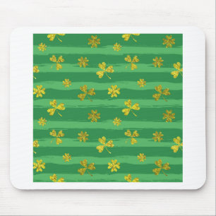 st patricks golden shamrocks mouse mat