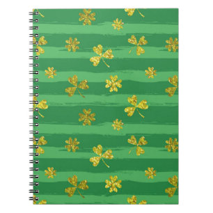 st patricks golden shamrocks notebook