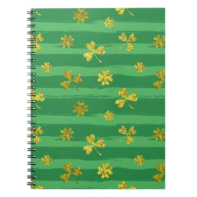 st patricks golden shamrocks notebook (Front)