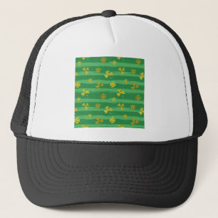 st patricks golden shamrocks trucker hat