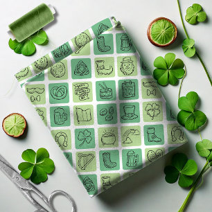 St. Patrick's Hand Drawn Icons ID635 Fabric