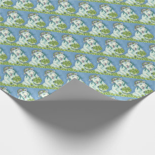ST. PATRICK'S IRISH EWE & SHAMROCKS WRAPPING PAPER