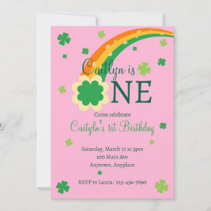 St. Patrick's Irish First 1st Birthday Invitation