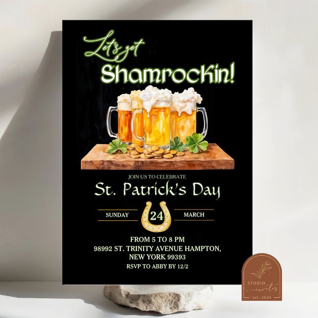 St Patricks Irish Shamrock Birthday Invitation (Creator Uploaded)