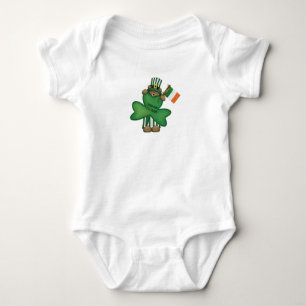 St. Patrick's Kiss Me Irish Teddy Bear Baby Romper Bodysuit