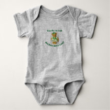 St. Patrick's Kiss Me Teddy Bear Baby Bodysuit