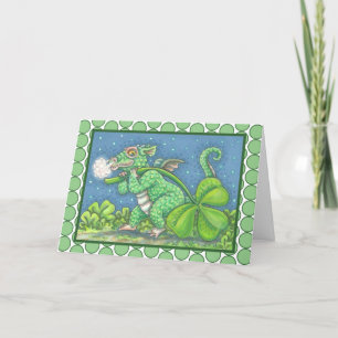 ST. PATRICK'S LITTLE IRISH DRAGON GREETING CARD