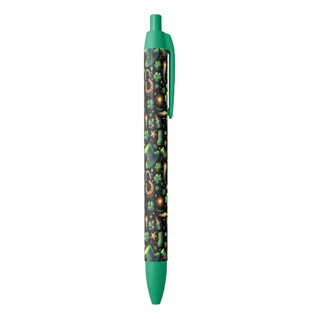 St. Patrick's Luck Black Ink Pen (Bottom (Vertical))