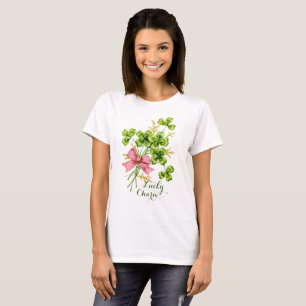 St Patrick's Lucky Charm Shamrocks Vintage Cute T-Shirt