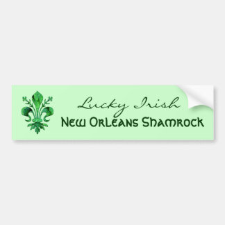 St. Patrick's Lucky Fleur de lis Bumper Sticker