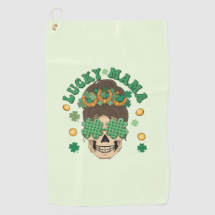 St. Patrick's Lucky Mama Skeleton Golf Towel