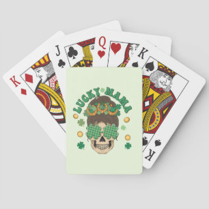 St. Patrick's Lucky Mama Skeleton Playing Cards