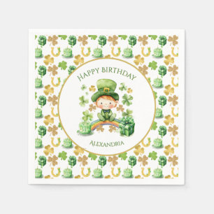 St Patricks Lucky One First Birthday  Napkin