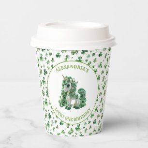St Patricks Lucky One Unicorn Paper Cup
