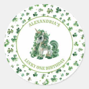 St Patricks Lucky One Unicorn Sticker