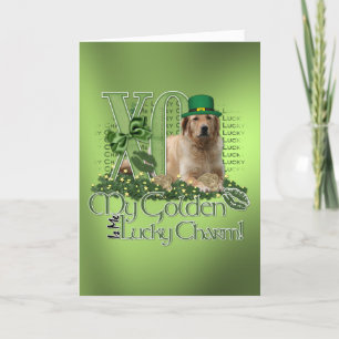 St Patricks - Me Lucky Charm - Golden Retriever Card