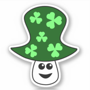 St. Patrick's Mushroom Vinyl Stickers