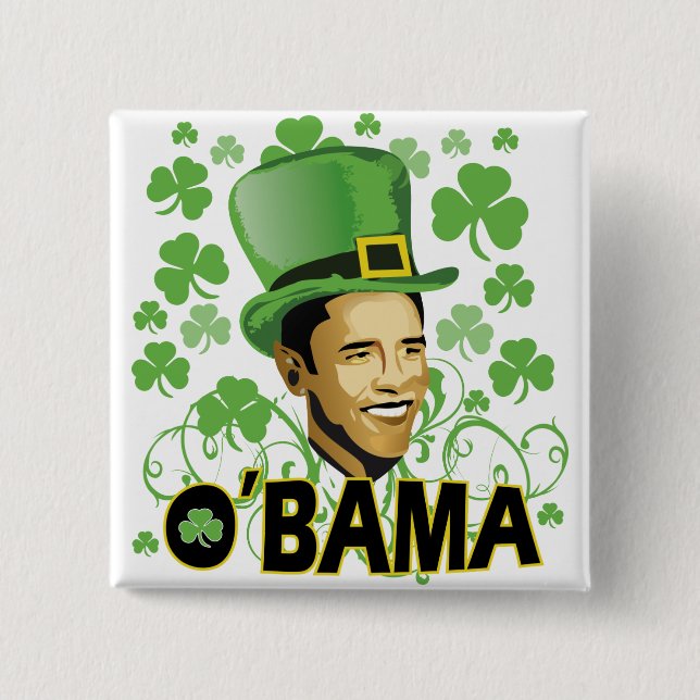 St Patrick's O'Bama 2009 15 Cm Square Badge (Front)