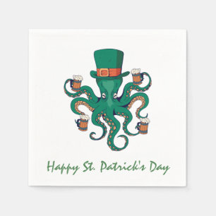 St Patricks Octopus Napkin