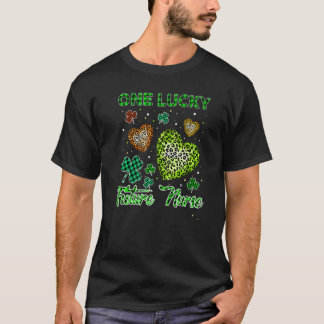 St Patricks One Lucky Future Nurse Buffalo Leopard T-Shirt