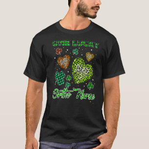 St Patricks One Lucky Ortho Nurse Buffalo Leopard T-Shirt