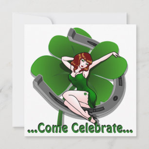 St Patrick's Party Invitations Personalised Lucky