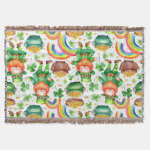 St.Patrick's pattern - leprechauns and gold