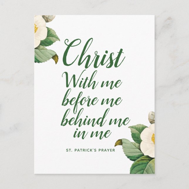 St. Patrick's Prayer Postcard (Front)