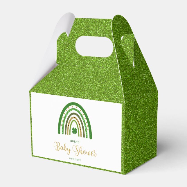 St. Patrick's Rainbow Irish Baby Shower Favour Box (Front Side)