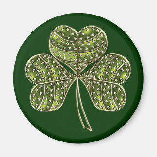 St Patrick's Shamrock 1rnd Magnet