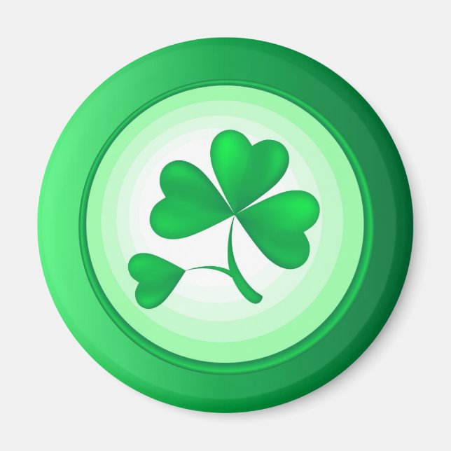 St. Patrick's Shamrock Magnet (Front)