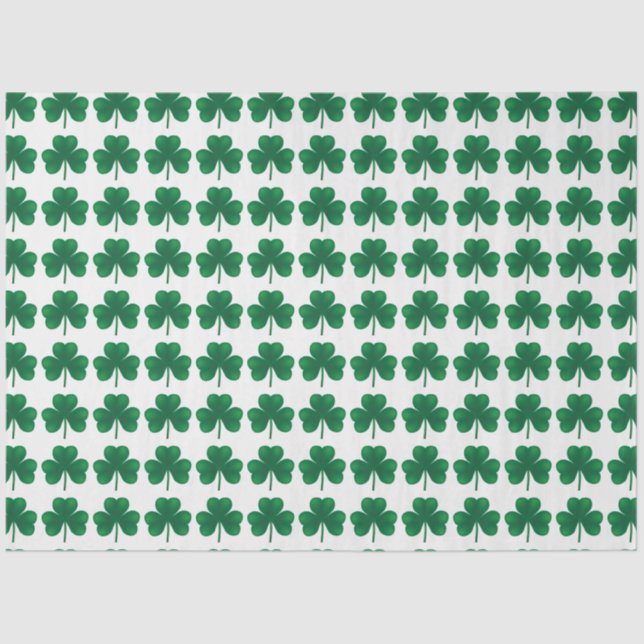 St Patricks Shamrocks Decoupage Elements Tissue Paper (Front)