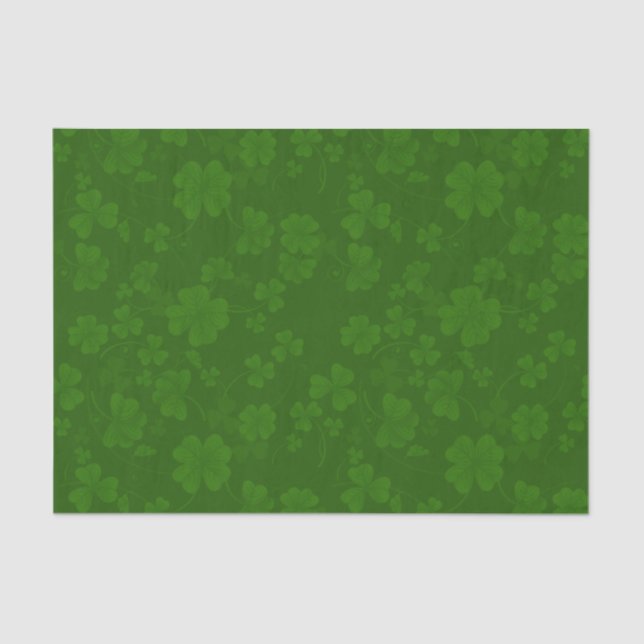 St. Patrick's Shamrock's Tissue Paper (Front)