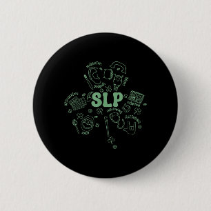 St Patricks Speech Therapist Badge Reel Lucky