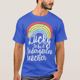 St Patricks Teacher  Lucky To Be Kindergarten Teac T-Shirt