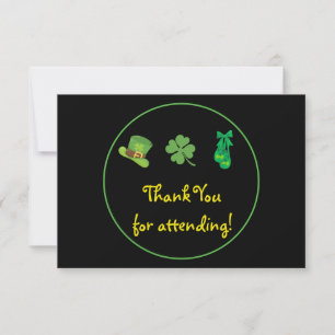 St Patricks theme thank you Card