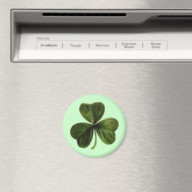 St. Patrick's Three Leaf Clover Magnet (In Situ (Dishwasher))