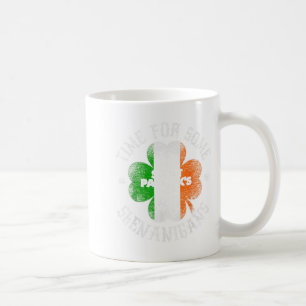 St. Patrick's Time For Some Shenanigans Clover Men Coffee Mug