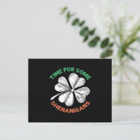 St Patricks Time For Some Shenanigans Clover Party