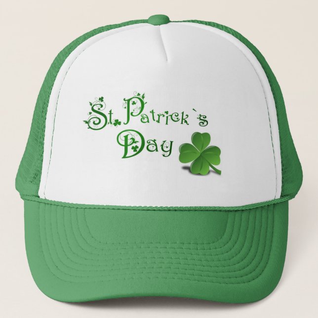 ST. Patricks Trucker Hat/Clover Hat (Front)