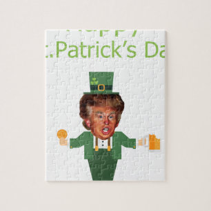 st patricks trump leprechaun jigsaw puzzle