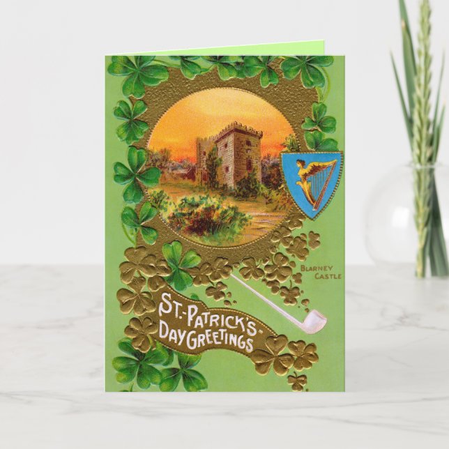 St. Patricks Vintage greeting card (Front)
