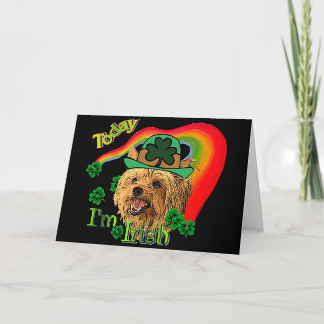St. Patrick's Yorkshire Terrier Card (Front)