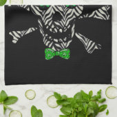 St. Patrick's Zebra Skull Tea Towel (Folded)